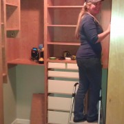 Cheryl installing Cherry Closet.